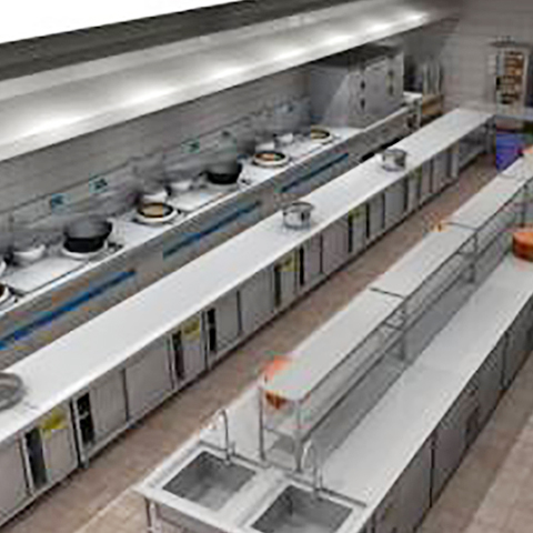 酒店廚房設(shè)備3D示意圖